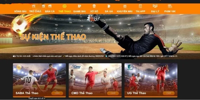 Các sảnh cược thể thao tại 8KBET