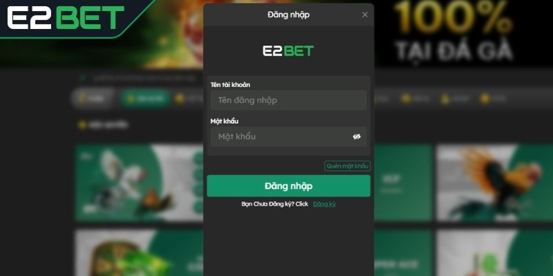 Lỗi thường gặp khi đăng nhập E2BET